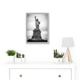 thumbnail image 2 of Statue Liberty New York City USA Black White Artwork Framed Wall Art Print A4, 2 of 4