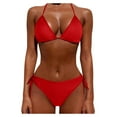 thumbnail image 3 of Xhshgfbi Women Swimsuit Sets Two Piece Push Up Swimsuit Red L, 3 of 6