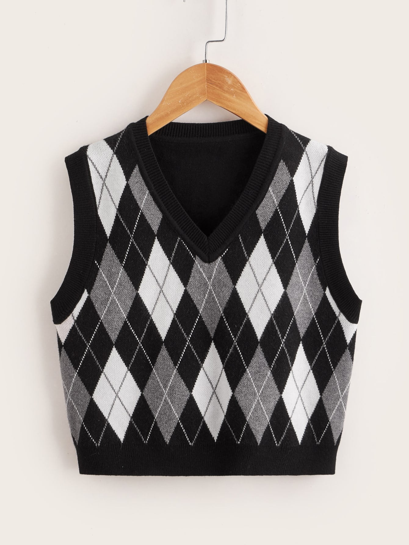 Girls Argyle Pattern Sweater Vest 10Y 