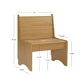 thumbnail image 5 of Linon Kasey High Back Dining Bench with Storage, 27" Wide, Honey, 5 of 22