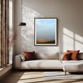 thumbnail image 2 of Colorful Beach Umbrella - Ocean City Maryland Photography Beach Coastal Minimalist Ocean Summer Pastel Beach House Black Framed Wall Art Print 6 x 8 inches, 2 of 4