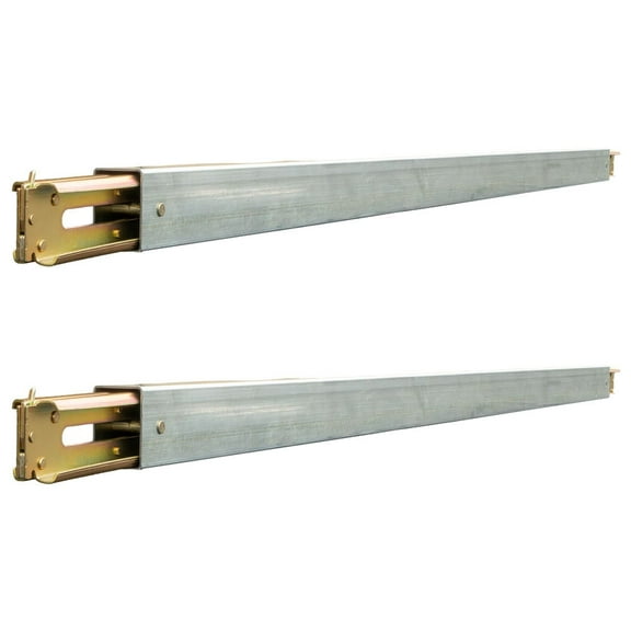 (2 Pack) 92"- 103" Adjustable Steel E-Track Decking/Shoring Beams | Cargo Load Lock Bars for Enclosed Trailers, Trucks, Vans, with The E Track Tie-Down System