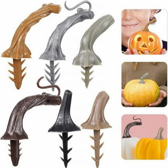 FXMLRLK 40 PCS Pumpkin Stems for Crafts, Bulk Artificial Foam Pumpkin Fall Harvest Decorations Halloween and Thanksgiving DIY Small Pumpkins Decoration Crafting Party Favors Supplies