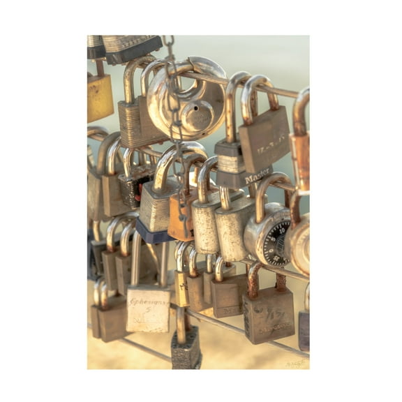 Canvas Wall Art - Life BeautifuLEE 'Lock and Love 5' Wall Art for Living Room, Bedroom, or Office Décor by Trademark Fine Art - 12 x 19 Inches