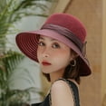 thumbnail image 7 of Harpily Clearance Bucket Hat for Women Men Summer Travel Beach Sun Hat Outdoor Cap Bridal Wedding Church Tea Party Wide Brim Beach Fishing Cap, 7 of 7