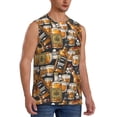 thumbnail image 2 of Fotbe Vintage Bottles Men's Camiseta sin Mangas Estampada para Hombres, Playera Casual para Gimnasio, Entrenamiento, Playa-Medium, 2 of 7