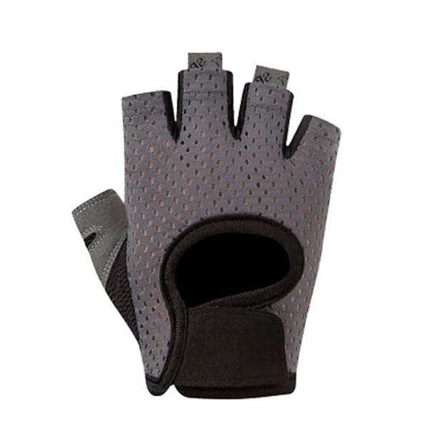 Naiovety Guantes profesionales para gimnasio, Fitness, levantamiento de pesas, mujeres, hombres, entrenamiento, culturismo, medio dedo, Protector de manos Ciclismo gris L Naiovety OD009429-02