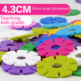 thumbnail image 2 of Bloques de construcción con forma de copo de nieve grueso de 4,3 cm y agujero redondo para niños y niñas, juguetes de inteligencia beneficiosos, 2 of 4