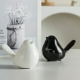 thumbnail image 4 of 2 Pcs Small Animal Statues, Cute Silver Fat Bird Modern Home Decorative,Statues Decor for Garden Living Room Bedroom Office, Wedding Decor, 4 of 5