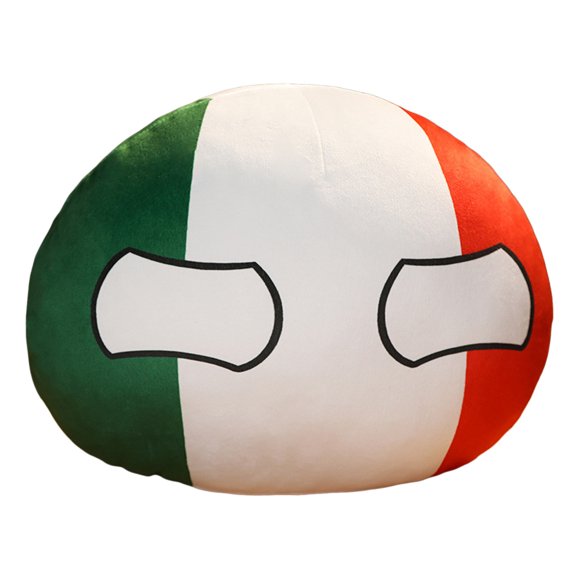 BJUTIR Taie d'Oreiller Taille Standard Taie d'Oreiller en Satin pour Cheveux Bouclés Sommeil Eu/allemagne/uk/italy Coussin Décoratif Polandball Countryballs Eu/allemagne/uk/italy Pendentif Poupée en Peluche Coussin Décoratif