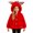 Red, variant on Girls Winter Hooded Coat Bunny Ear Button Up Fuzzy Coat with Bag Cute Fuzzy Outerwear, Kids Long Sleeve Warm Fall Jacket White 0-1Years