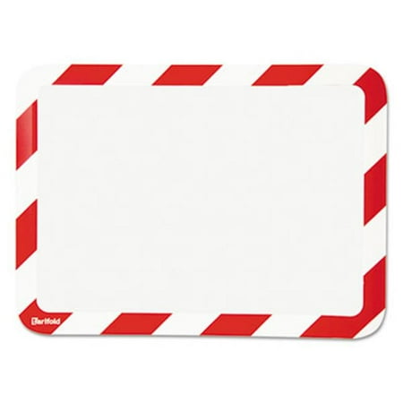 Tarifold P194943 High Visibility Safety Frame Display Pocket-Magnet Back, 10. 25 x 14. 5, Red & White