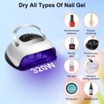 thumbnail image 7 of 320W UV LED Nail Lamp, Professional UV Nail Dryer Light for Gel Nails with 72 Beads, Fast Curing Gel Polish Lamp Auto Sensor 4 Timer Setting Portable Nail Art Drying Tools for Fingernail and Toenail, 7 of 7