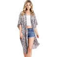 thumbnail image 3 of Lana Roux Women's Leopard Print Soft Cover-Up Kimono (One Size, Coffee), 3 of 5