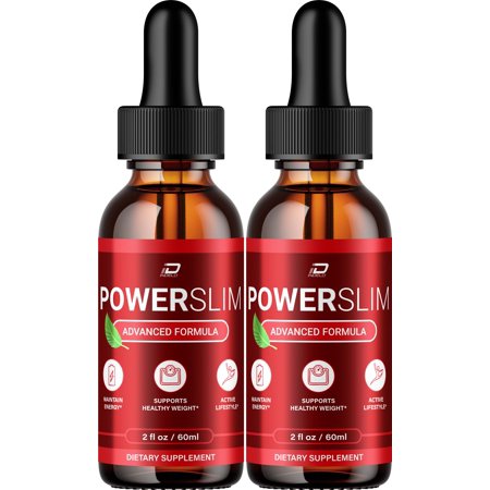 Powerslim Liquid Drops – Power slim Natural Blend Healthy Organic Support, 2 Pack, 2 Month Supply