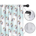 thumbnail image 4 of Blackout Kids Curtains,Unicorn and Head Blue Pattern Children's Insulated Curtains Set Of 2,Bedroom Essentials,Toddler Room Decor 42"x63", 4 of 5