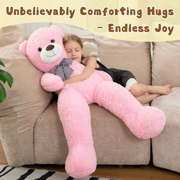 Free Shipping! MorisMos Giant Teddy Bear 4ft 47 Inch Pink Plush