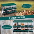 thumbnail image 3 of 10 - hole green chicken coops box con stand: ventilated metal hen house para easy egg collection, suitable para hens y ducks, 3 of 7
