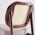 thumbnail image 6 of CQSXDA Rattan Accent Chair With Upholstered Seat And Rattan Back, Mid-Century Modern Design For Living Room And Bedroom，khaki, 6 of 8