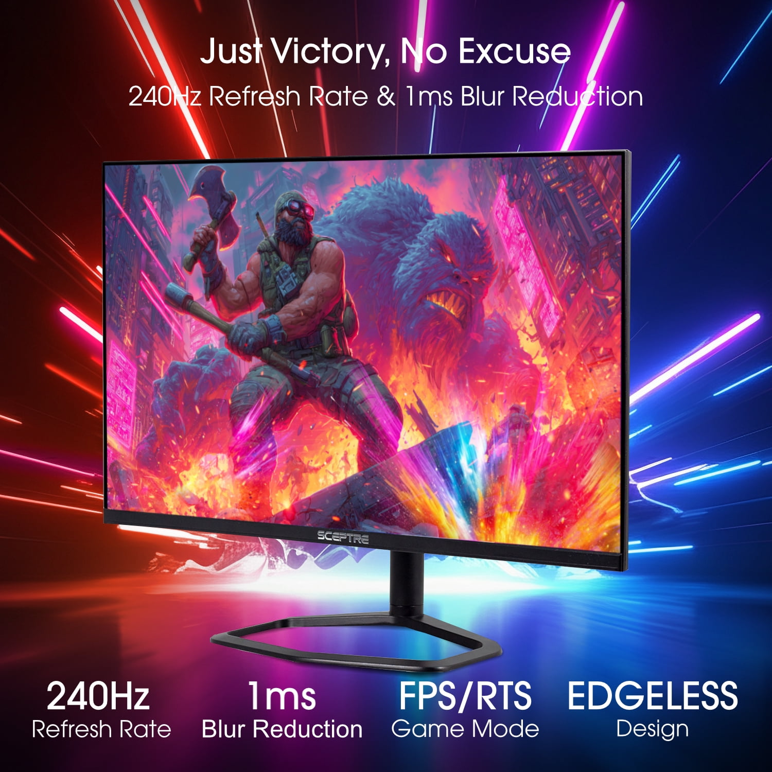 Sceptre New 27-inch 240Hz Gaming Monitor DP HDMI Build-in Speakers 2026