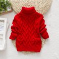 thumbnail image 5 of ZOYOEN Boy Cable Chunky Sweaters- Long Sleeve Warm Casual Turtleneck Kids Winter Clothes Red Size 4 T, 5 of 5