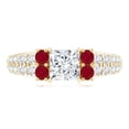 thumbnail image 4 of Rosec Jewels Lab Created Diamond Mens Engagement Ring with Ruby (Authentically Certified), 14K Yellow Gold, US 11.50, 4 of 8