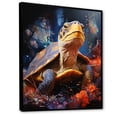 thumbnail image 2 of Designart "Expressive Journey" Animals Turtle Floater Framed Canvas Art Print, 2 of 5