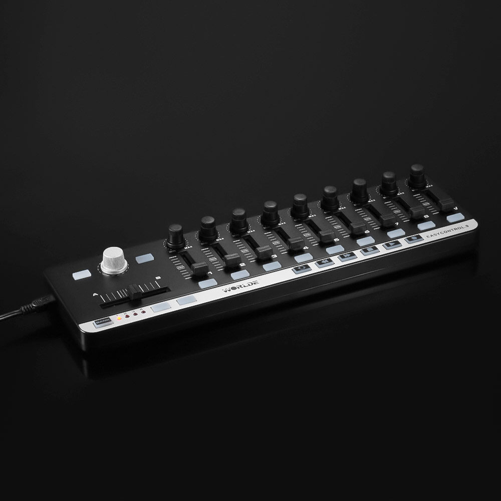 Worlde EasyControl.9 Portable Mini USB 9 Slim-Line Control MIDI Controller