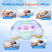 Cotiro Cervical Neck Pillow, Queen Blue, Adult, 15Lx7W, 3.08 Lb