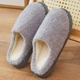 thumbnail image 2 of ichuanyi Slippers for Women Plush Memory Foam House Slippers Closed Toe Shoes with Non-Slip Sole Cozy Warm Fuzzy Home Shoes, 2 of 6