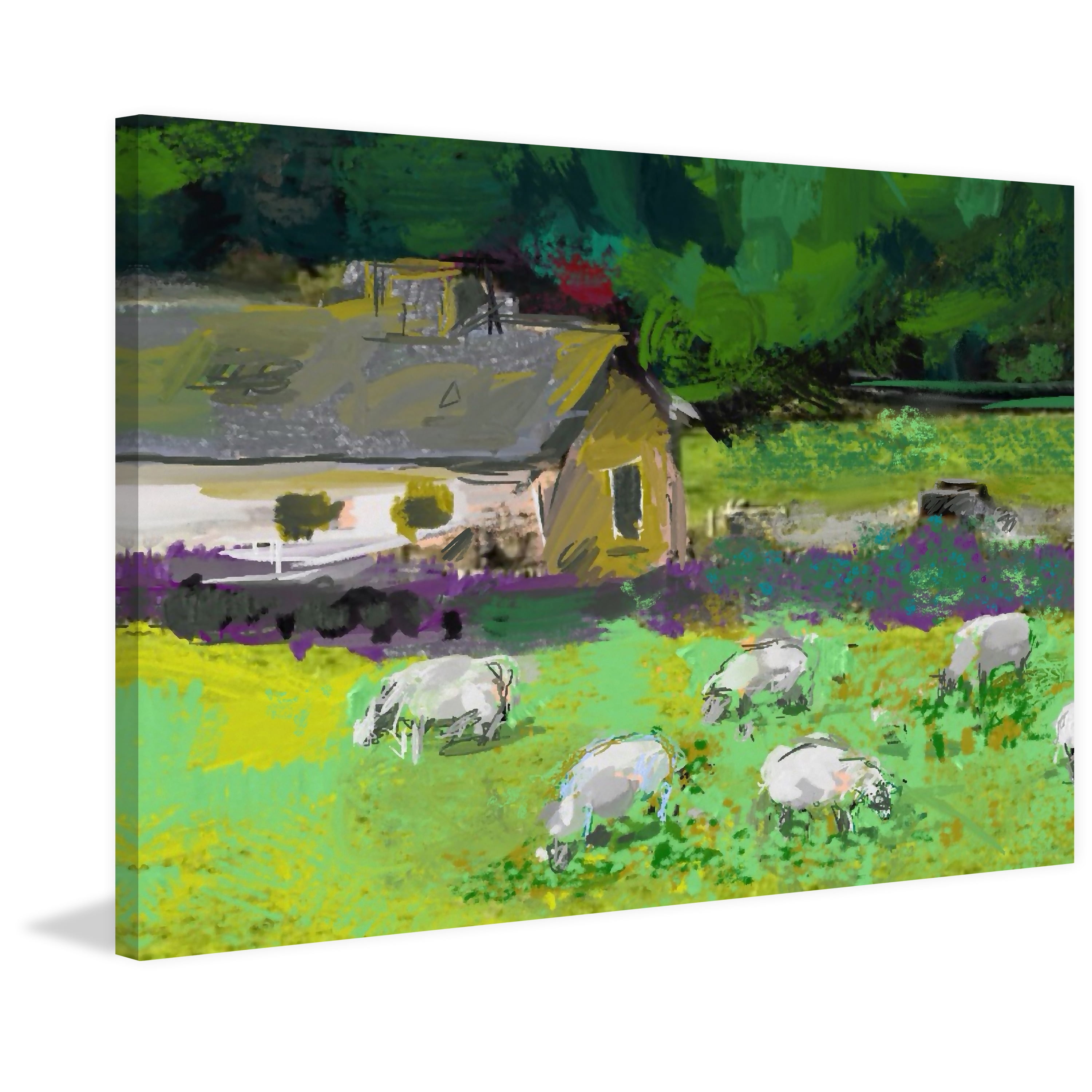 Marmont Hill "Cotswold Farm" by Arthur Pina Painting Print on Wrapped Canvas