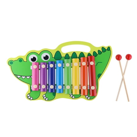 veZve Baby Xylophone Musical Toy Instrument for Kids 3 to 6 Years Old, Crocodile