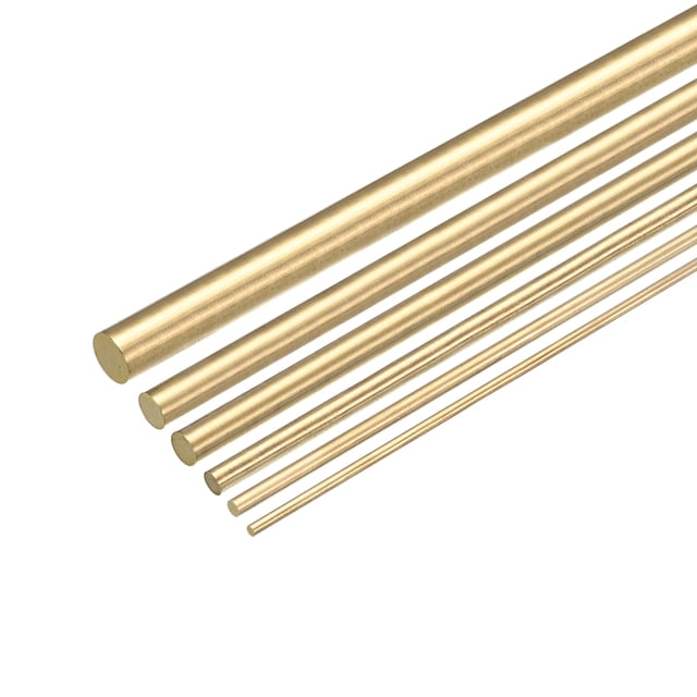 8Pack Brass Round Rods, 2mm to 8mm Diameter 200mm Length Brass Rod for DIY