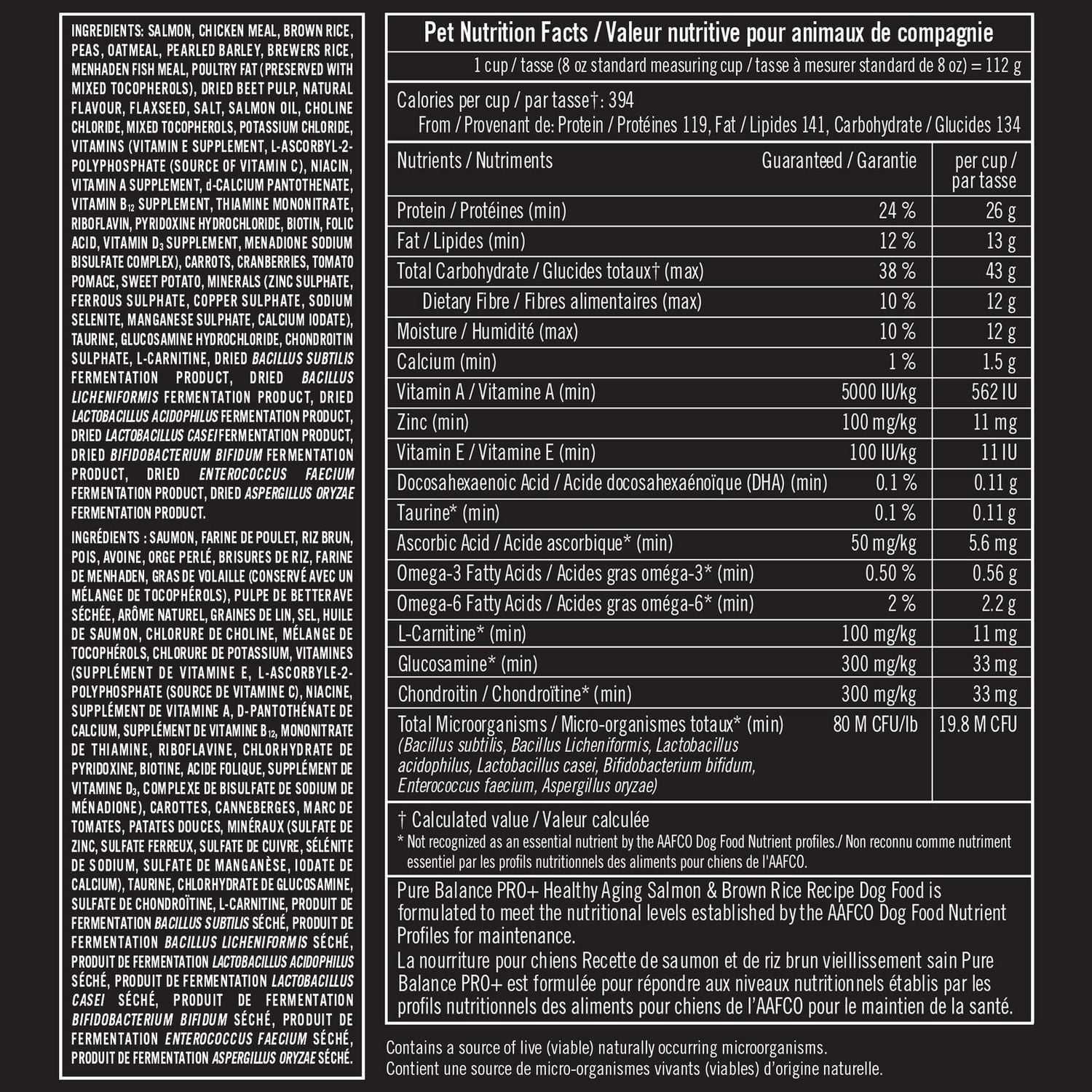 Pure Balance Pro+ Healthy Aging, Salmon & Brown Rice Recipe Dry Dog Food, 100 g, 3.5 kg, 7 kg