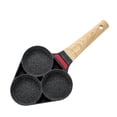 thumbnail image 1 of Sartén 3 En 1 Sartén Multiusos Para Hamburguesas Sartén Antiadherente Para Crepes Sartén Para Panqueques De Aluminio Con Mango De Madera Aislante Para Panqueques Hamburguesas Huevos Carne Serendint HA013210-00, 1 of 7