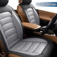 thumbnail image 4 of 5 Seats For 2000-2024 Nissan Rogue Xterra Sentra Car Seat Cover Faux Leatherette Automotive Seat Covers Interior Accessories For Nissan Altima Sentra Black&Gray, 4 of 10