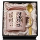 thumbnail image 1 of Taza Biching de cerámica rosa para beber, 14 onzas, con forma de gato y mamá, 1 of 7