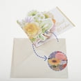 thumbnail image 2 of Unique Bargains Pops Up Bouquet Card 3D Greeting Cards with Envelope Yellow, 2 of 7