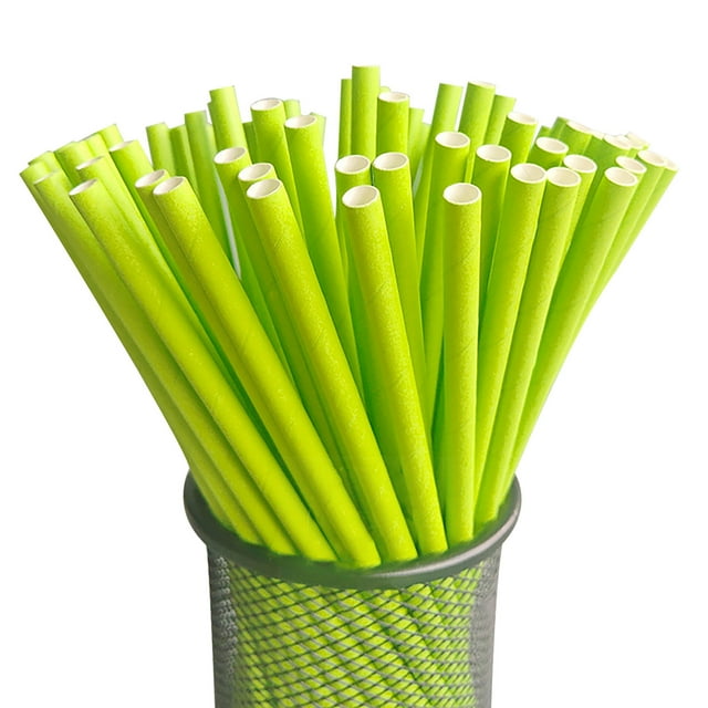 Disposable Paper Straws Juice Drink Straws Party Dessert Decoration