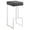 Grey, Chrome, variant on Gervase Square Bar Stool Grey and Chrome