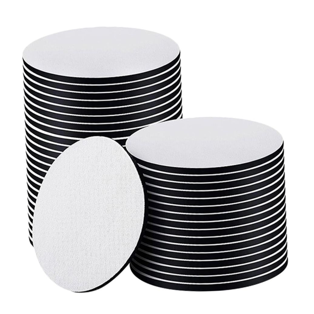 Masteelf 50PCS Sublimation Coasters Sublimation Blank Coasters DIY Crafts Cup Mat Round Cup Mat for DIY Crafts and Heat Transfer Printing