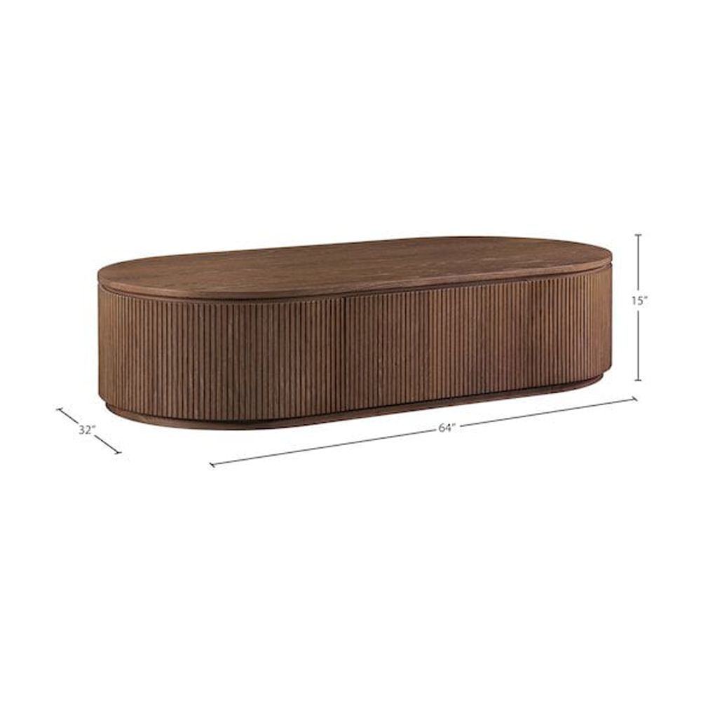Meridian Furniture Moana Brown Wood Storage Coffee Table