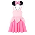 thumbnail image 1 of Disney Princess Robe Fille Été Manches Volantes Sirène Ariel Jasmine Robe Décontractée la Reine des Neiges Elsa Anna Costume Tenue Enfants Vestidos, 1 of 7