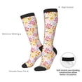thumbnail image 5 of Picia Women Crew Soft Moisture-wicking Socks Colorful Floral Pattern Design Cotton Socks, One Size fit All, 5 of 9