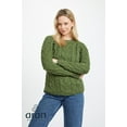 thumbnail image 3 of Aran Raglan Super Soft Merino Wool Sweater Women's Irish Cable Knitted Pullover Made in Ireland, 3 of 7