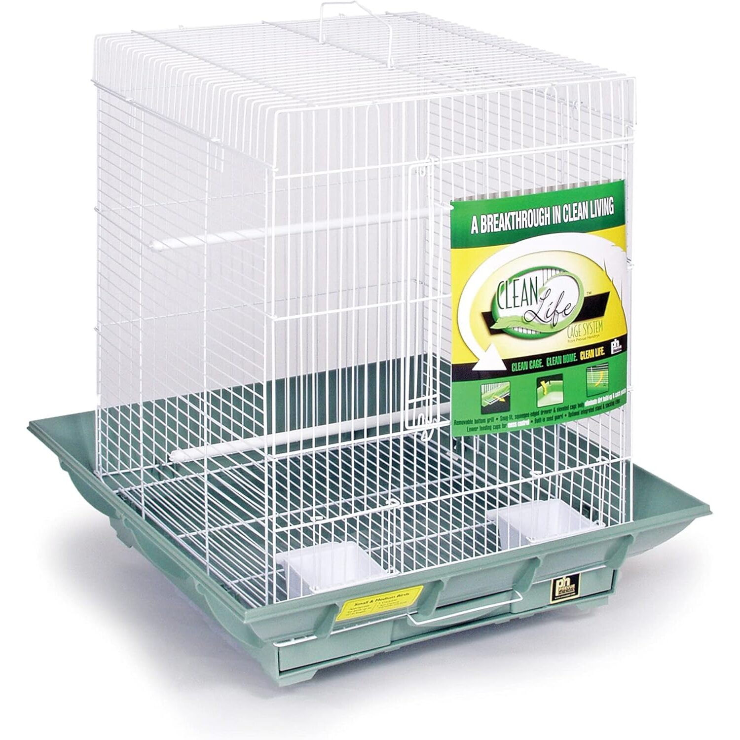 HomeStock Mountain Majesty Clean Life Bird Cage with Spacious Interior, Durable Build, Easy-to-Clean Features, and Secure Design for Birds' Comfort-Color:Red