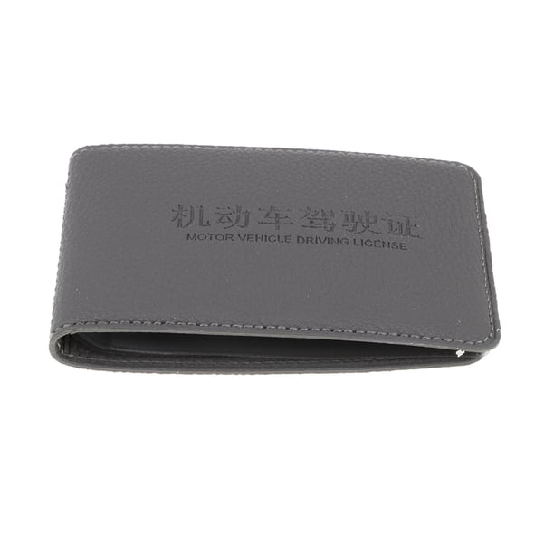 Cartera de Cuero Baoblaze Estuche de tarjeta de crédito comercial Gris