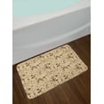 thumbnail image 2 of Circus Bath Mat, Continuous Sketchy Drawn Funny Elements Various Entertainment Tricks Animals, Plush Bathroom Decor Mat with Non Slip Backing, 29.5" X 17.5", Beige Chocolate, by Ambesonne, 2 of 2