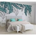 thumbnail image 4 of GK Wall Design  Banana Leaf Dragonfly Tropical Leaves Exotic Removable Wallpaper H:35"  x W:55", 4 of 4