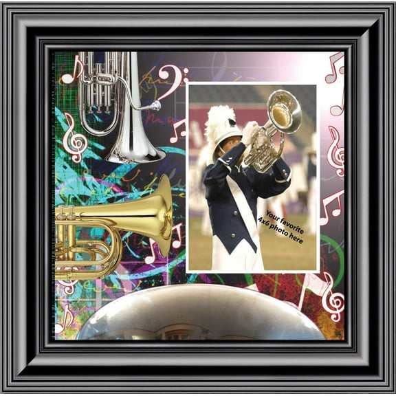Baritone, Concert or Marching Band Personalized Picture Frame, 10x10 3502